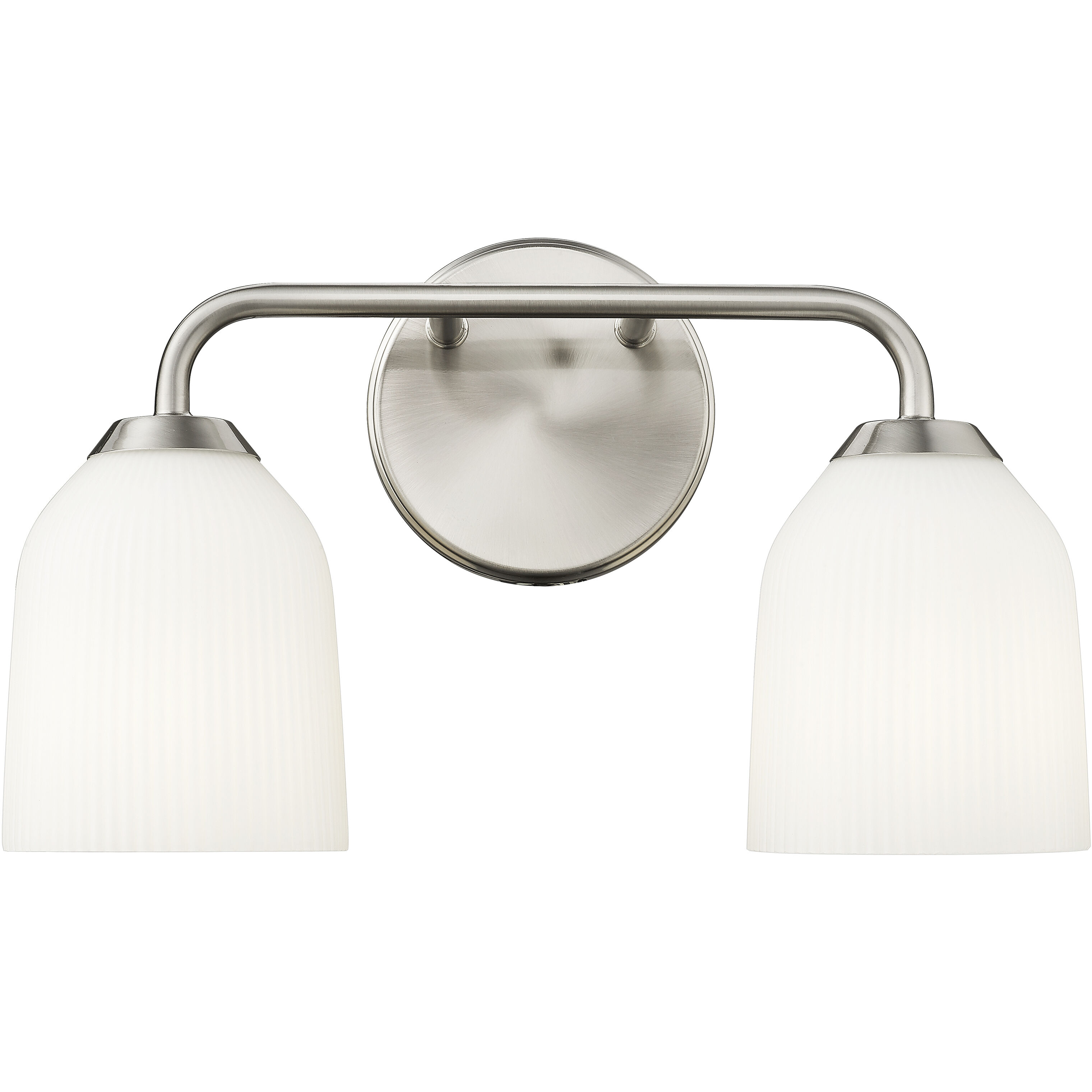 Norah 2 Light 15 inch Brushed Nickel Bathroom Vanity Light Wall Light